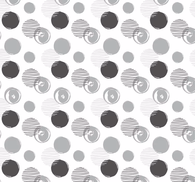 Toile fenêtre cuisine motif de cercles gris - TenStickers