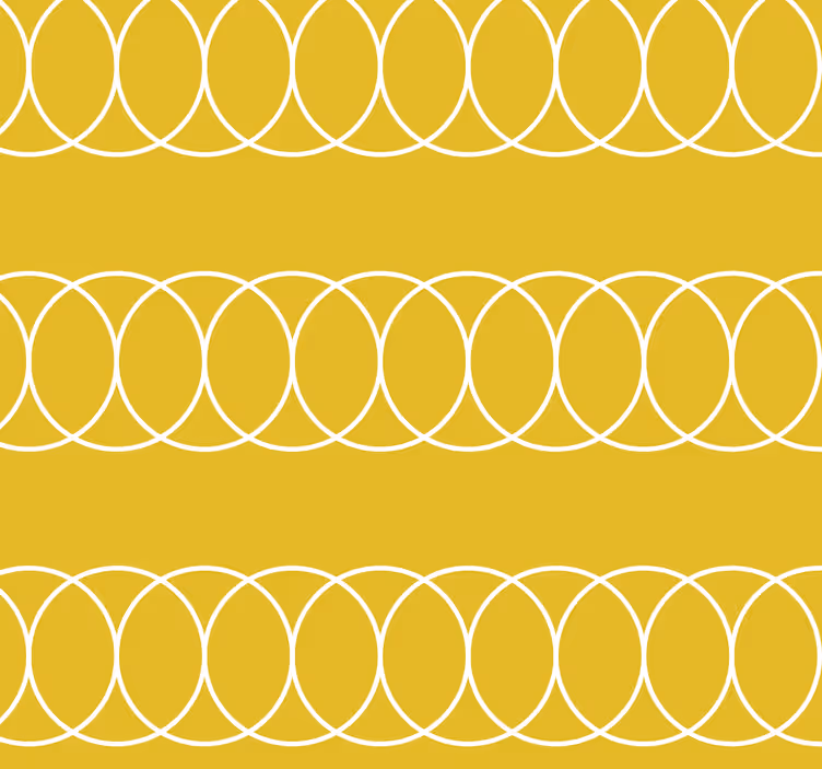 Toile fenêtre cuisine motif de cercles jaunes - TenStickers