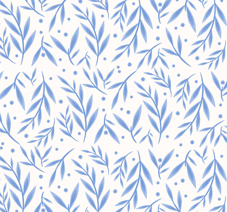 Toile fenêtre salle de bain motif bleu et blanc - TenStickers
