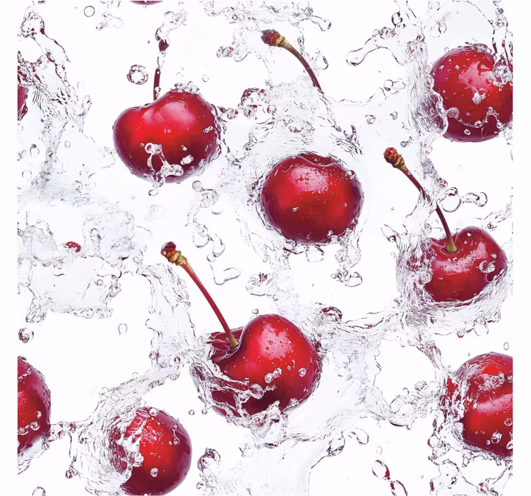 Toile fenêtre cuisine cerises fraîches - TenStickers