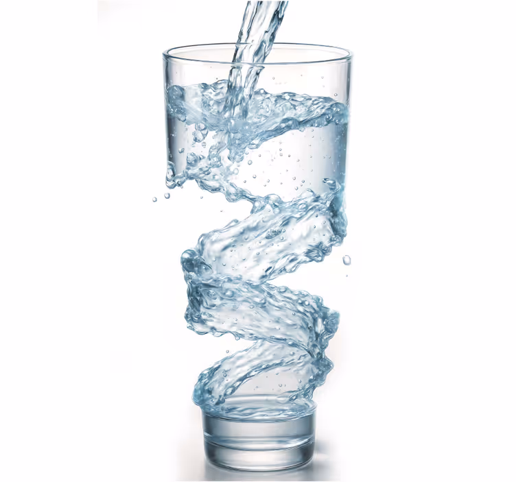 Toile fenêtre cuisine verre d'eau - TenStickers