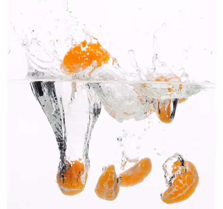 Toile fenêtre cuisine fruits dans l'eau - TenStickers