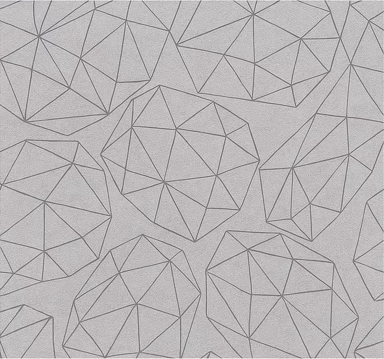 Toile fenêtre salle de bain pierres précieuses argentées - TenStickers