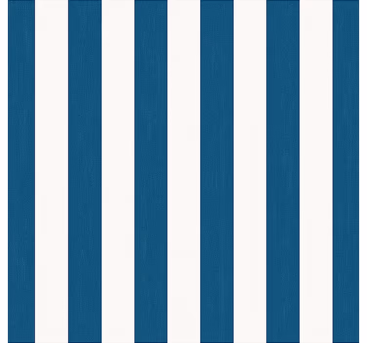 Toile fenêtre salle de bain rayures bleu azur - TenStickers
