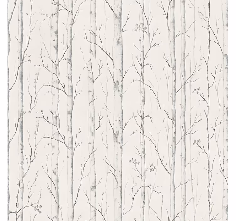 Toile fenêtre salle de bain motif bouleau suédois - TenStickers