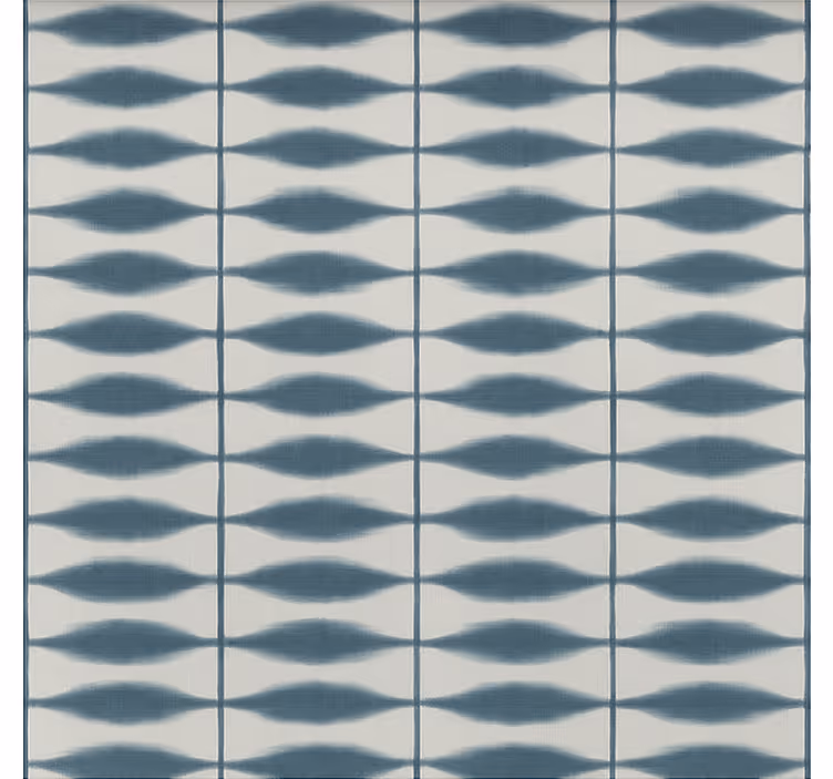Toile fenêtre salle de bain jean shibori - TenStickers