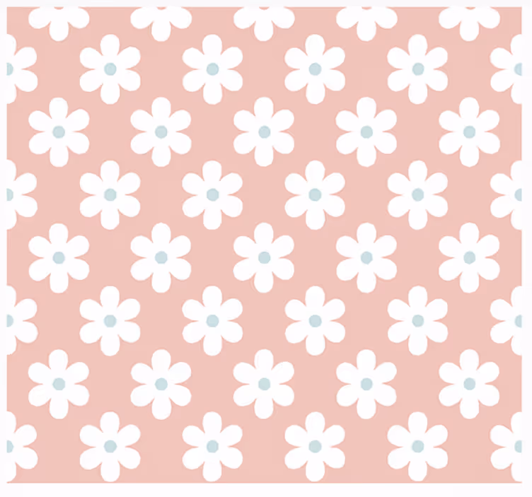 Toile fenêtre chambre enfant motif de marguerites blanches - TenStickers