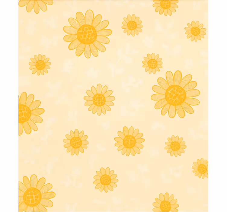 Toile fenêtre chambre enfant motif tournesol jaune - TenStickers