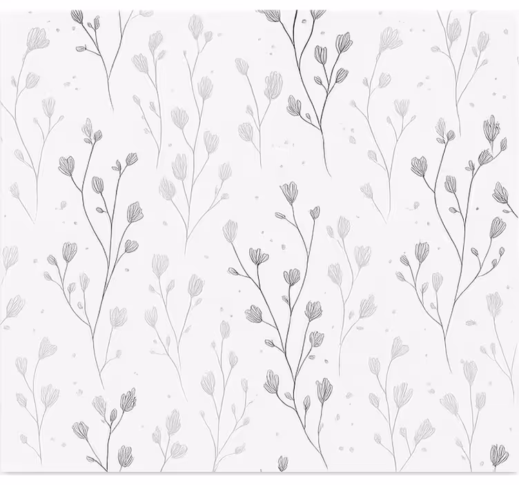 Toile fenêtre salon branches botaniques minimalistes - TenStickers
