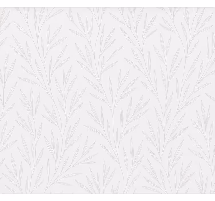 Toile fenêtre salle de bain motif de feuilles fines - TenStickers