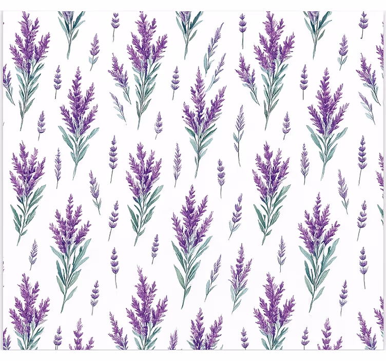 Toile fenêtre cuisine brins de lavande à l'aquarelle - TenStickers