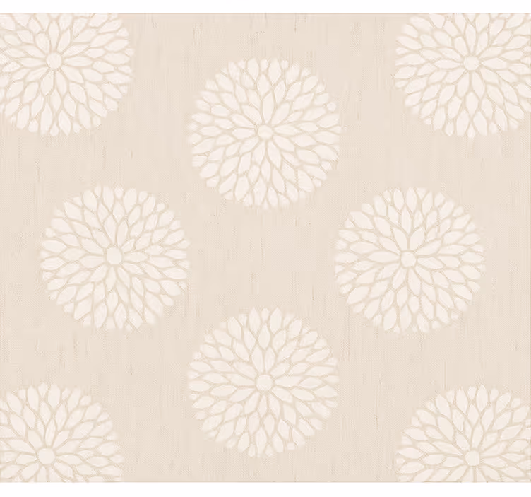 Toile fenêtre bureau motif de pochoir de chrysanthème - TenStickers