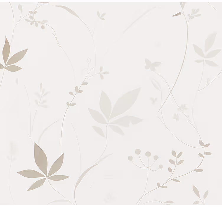 Toile fenêtre couloir motif floral minimaliste - TenStickers
