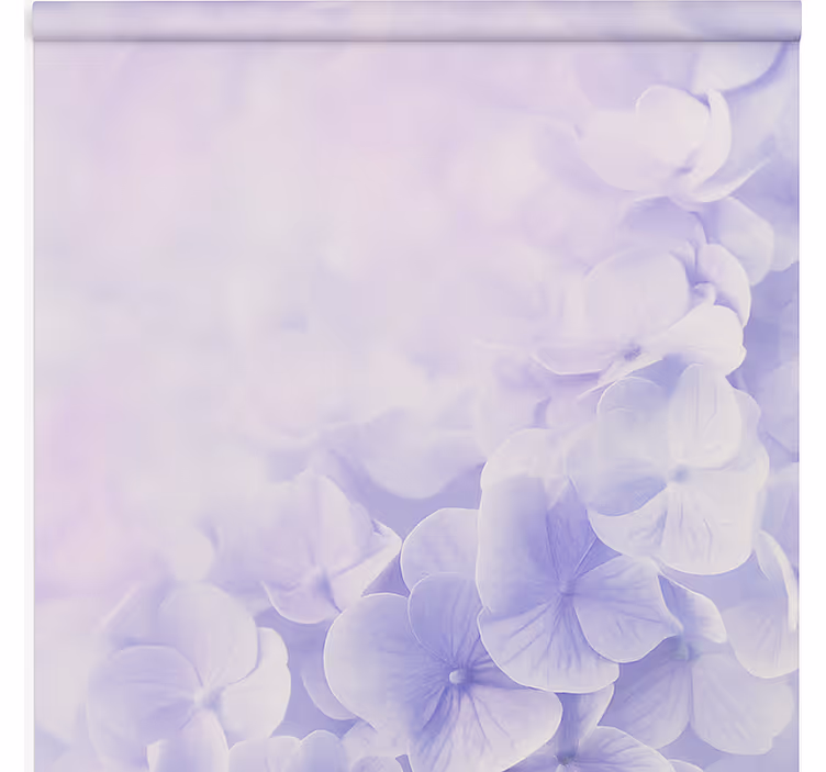 Toile fenêtre chambre enfant hortensias doux et brumeux - TenStickers