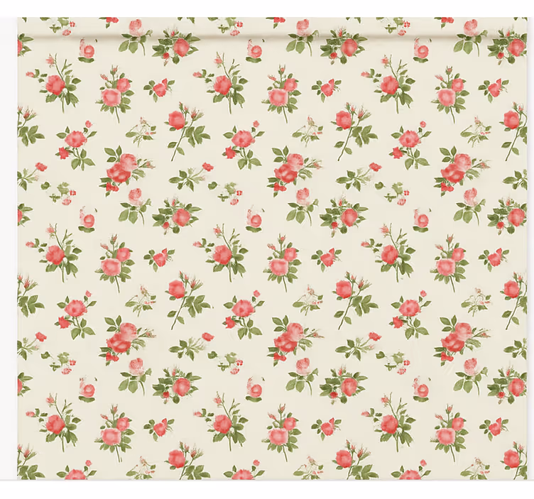 Toile fenêtre chambre enfant rosier de campagne anglais - TenStickers