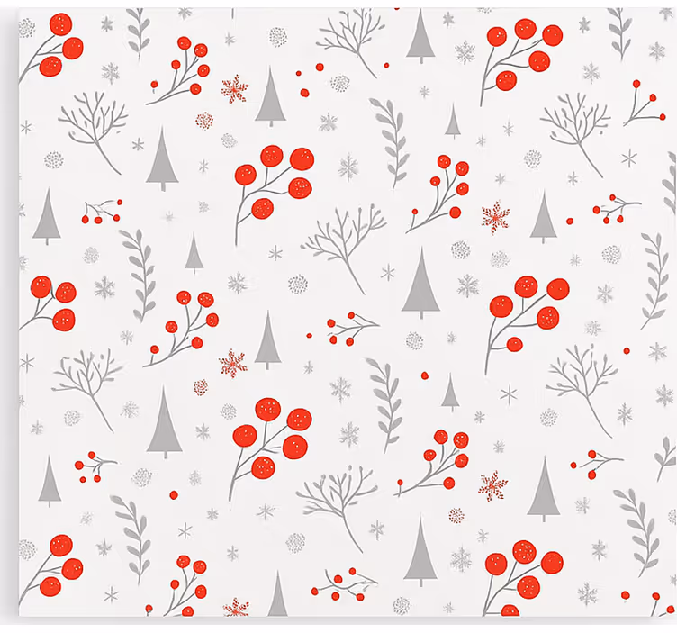 Toile fenêtre salon motif de noël vintage - TenStickers