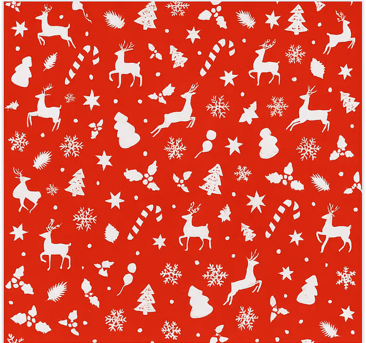Toile fenêtre salon motif de père noël pastel - TenStickers