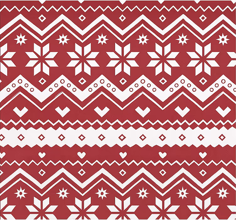 Toile fenêtre salon noël rouge et blanc - TenStickers