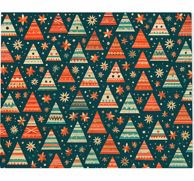 Toile fenêtre salon noël rouge et vert - TenStickers