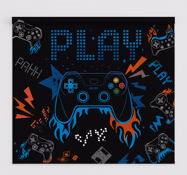 Toile fenêtre geek console de jeu rétro punk - TenStickers