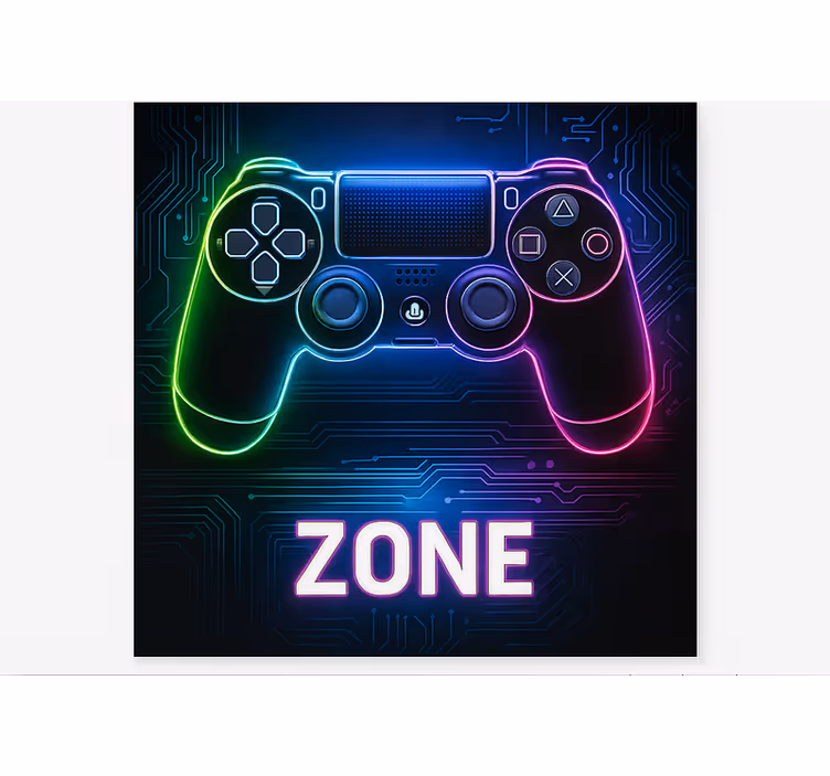 Toile fenêtre geek zone de consoles de jeux - TenStickers