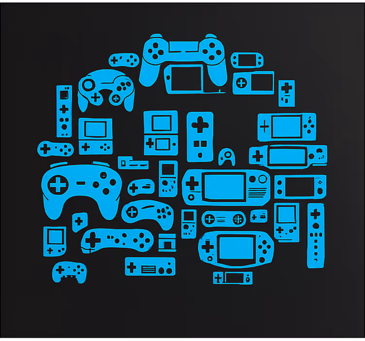 Toile fenêtre geek robot contrôleur de jeu - TenStickers