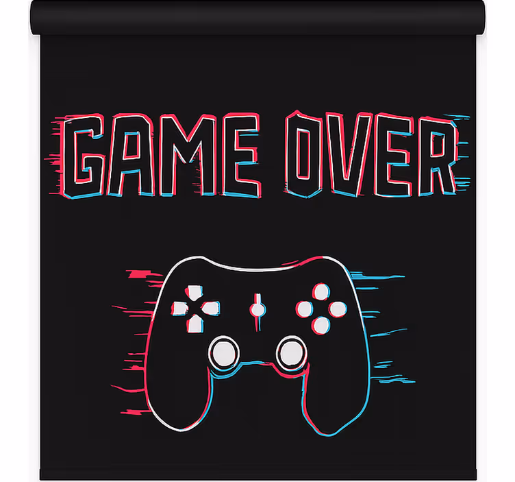 Toile fenêtre geek game over - TenStickers