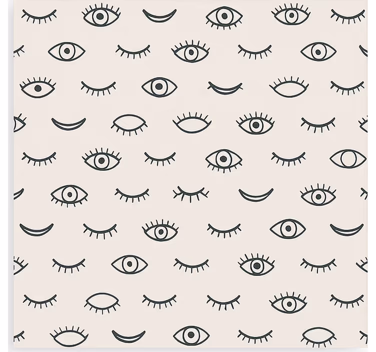 Toile fenêtre chambre adolescent motif de cils - TenStickers
