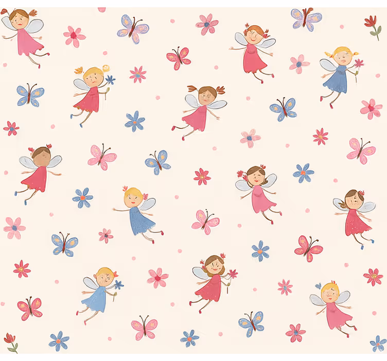 Toile fenêtre chambre adolescent joyeuses petites fées - TenStickers