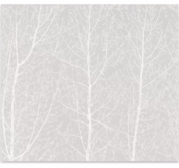 Toile fenêtre salle à manger arbres gris d'hiver - TenStickers