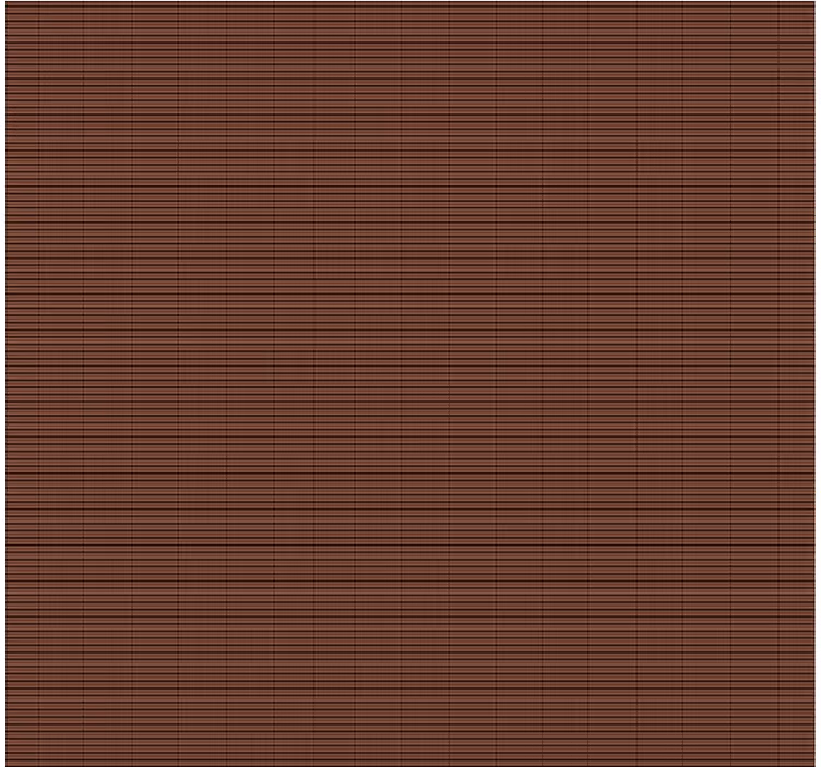 Toile fenêtre salle à manger effet bambou marron chocolat - TenStickers