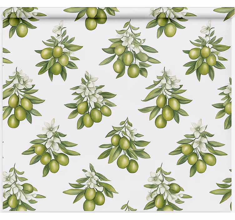 Toile fenêtre salle à manger grappes d'olivier - TenStickers