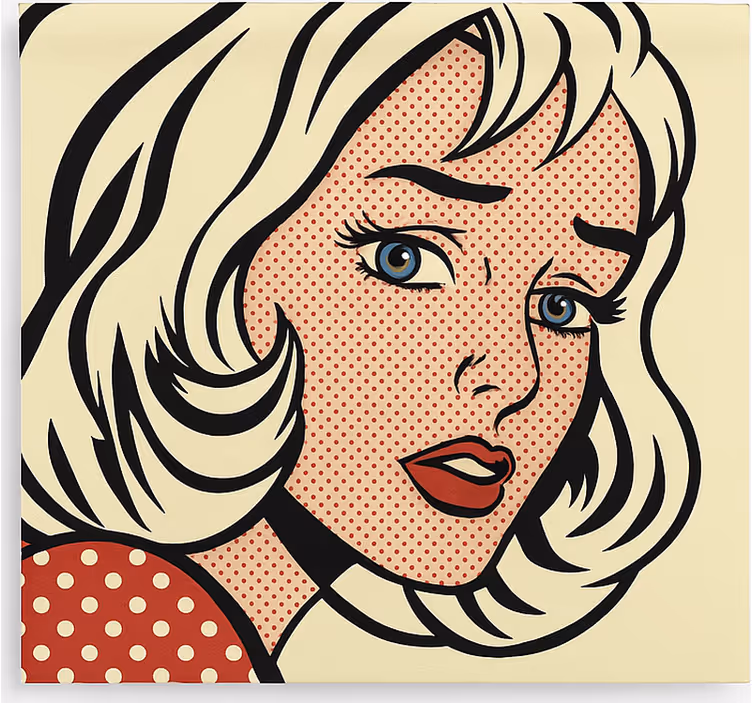 Toile fenêtre chambre adolescent fille pop art - TenStickers