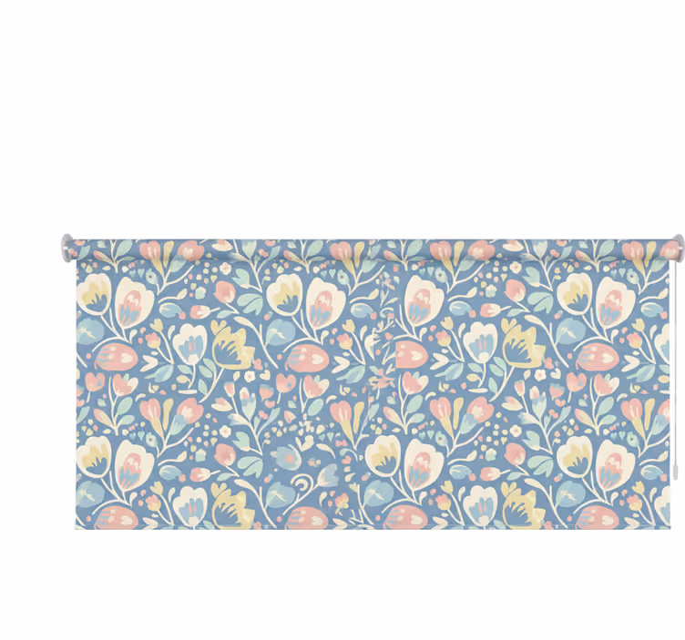 Toile fenêtre nordique fleurs pastel nordiques - TenStickers