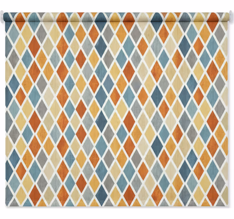 Toile fenêtre nordique diamants colorés en cascade - TenStickers