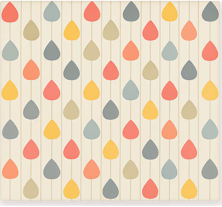 Toile fenêtre nordique gouttes colorées en cascade - TenStickers