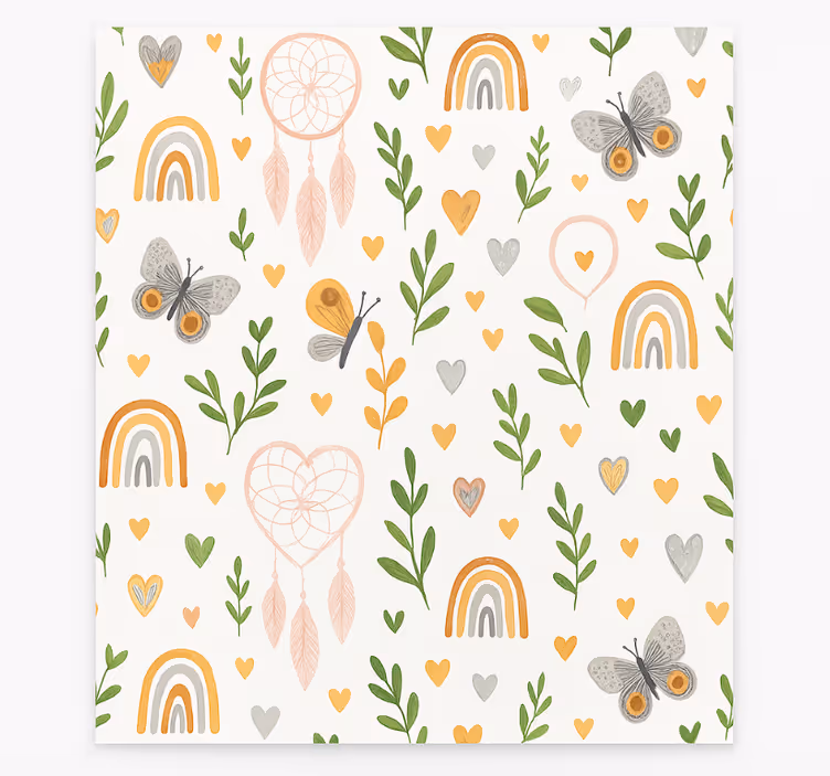 Toile fenêtre nordique nature en fleurs du printemps - TenStickers