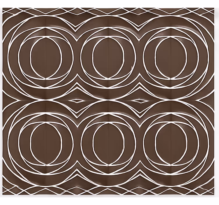 Toile fenêtre nordique cercles modernes entrelacés - TenStickers