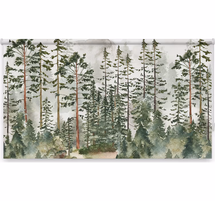 Toile fenêtre arbre décor mural forêt enfant - TenStickers