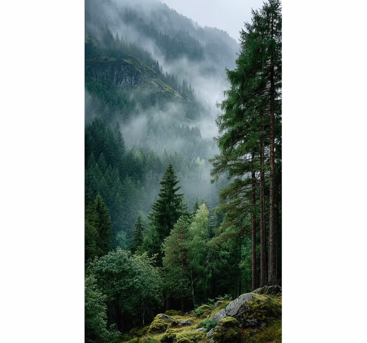 Toile fenêtre arbre le choix mélancolique - TenStickers