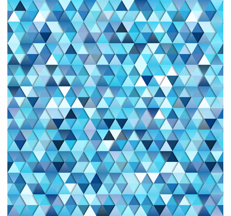 Toile fenêtre salle de bain motif mosaïque triangulaire - TenStickers