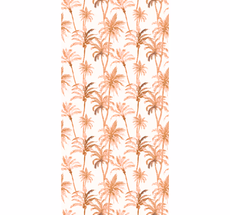 Toile fenêtre salle de bain silhouettes de palmiers - TenStickers