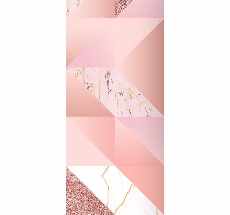Toile fenêtre salle de bain marbre rose doré - TenStickers