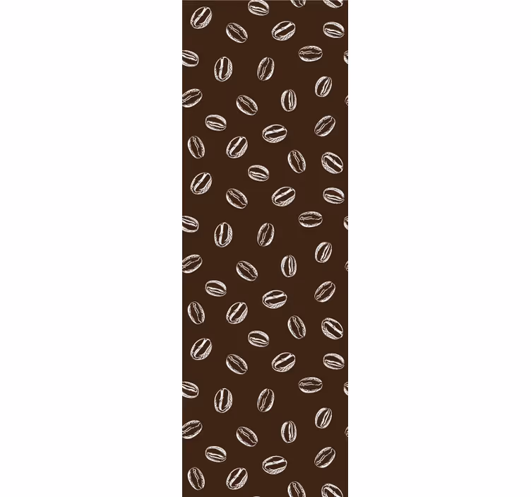 Toile fenêtre bureau motif grains de café - TenStickers