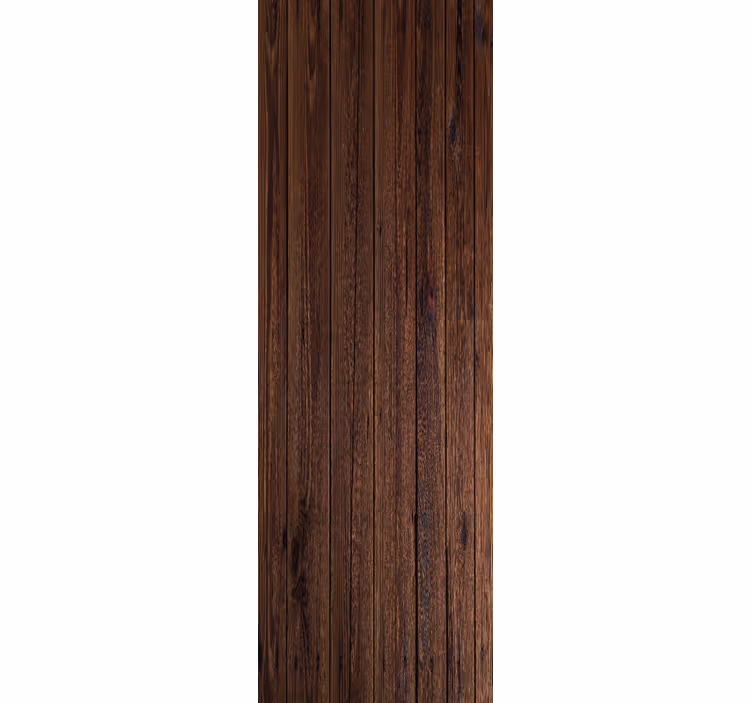 Toile fenêtre bureau planches en bois rustiques marron foncé - TenStickers