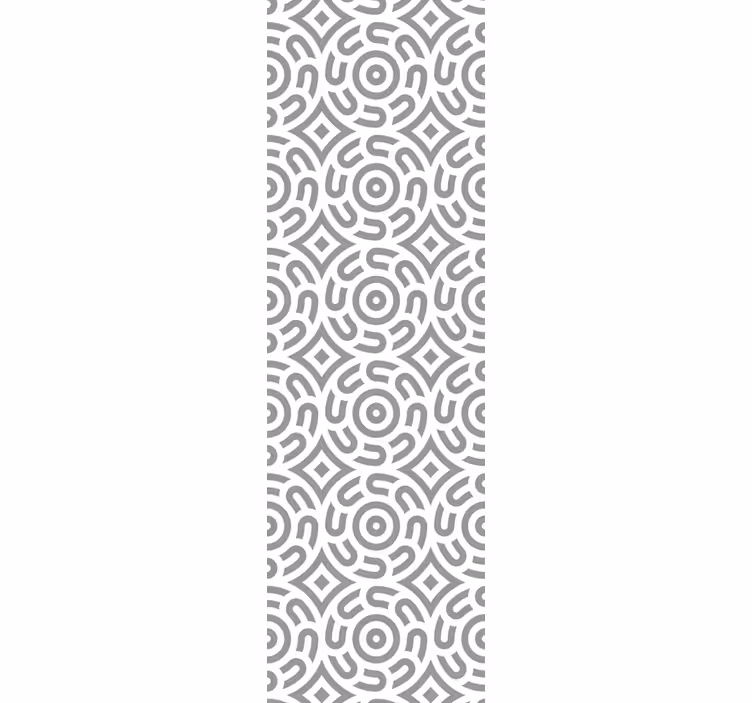 Toile fenêtre bureau motif géométrique blanc cercles - TenStickers