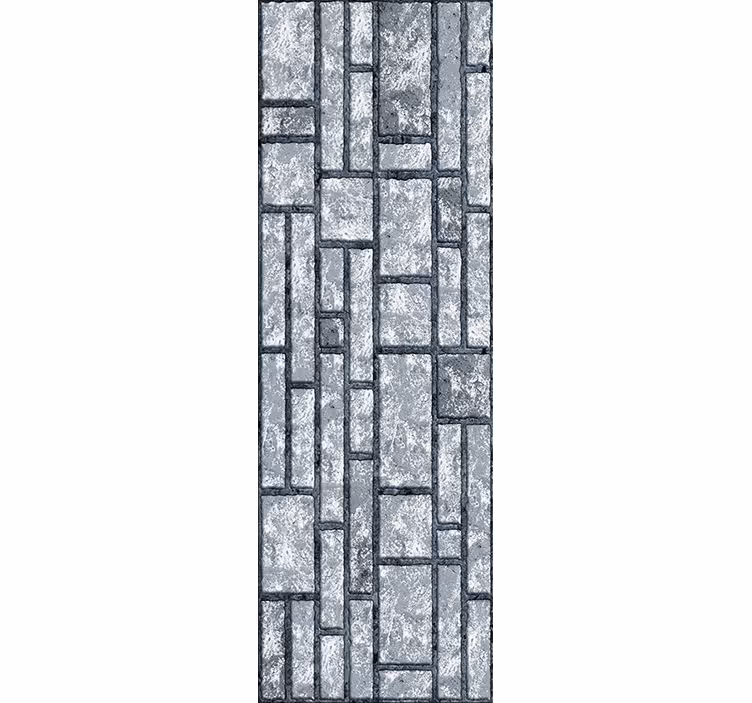 Toile fenêtre bureau blocs de béton gris - TenStickers