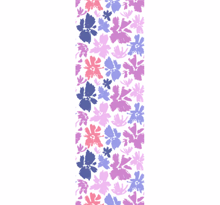 Store enrouleur salle à manger motif floral violet - TenStickers