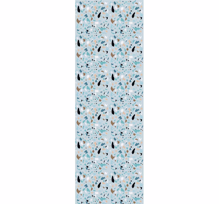 Store enrouleur salle à manger effet terrazzo bleu clair - TenStickers