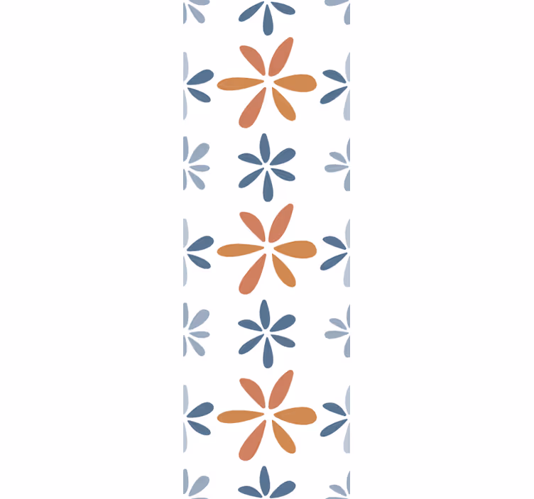 Store enrouleur salle à manger motifs floraux géométriques - TenStickers